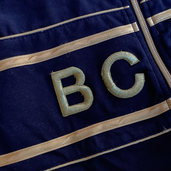 Large BCBG Maxazria Full Zip Black Gold Track Jacket Y2K - Picture 10 of 13